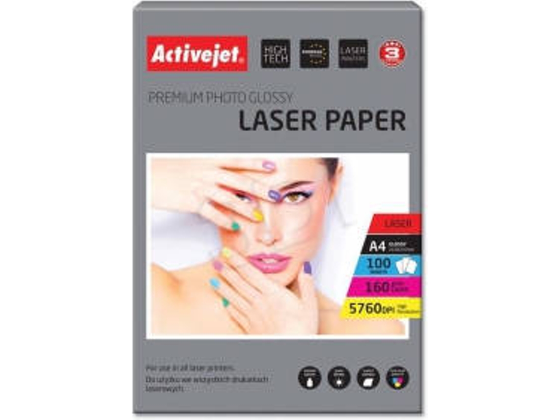 Papel Fotográfico ACTIVEJET AP4-160G100L
