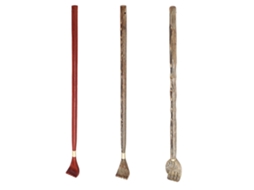 Conjunto de 3 bastões de massagem de madeira para coçar o corpo e as costas.