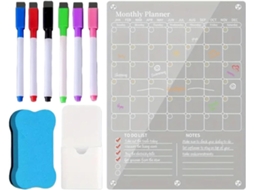 Calendário Magnético Para Geladeira, Para De Quadro Branco Transparente