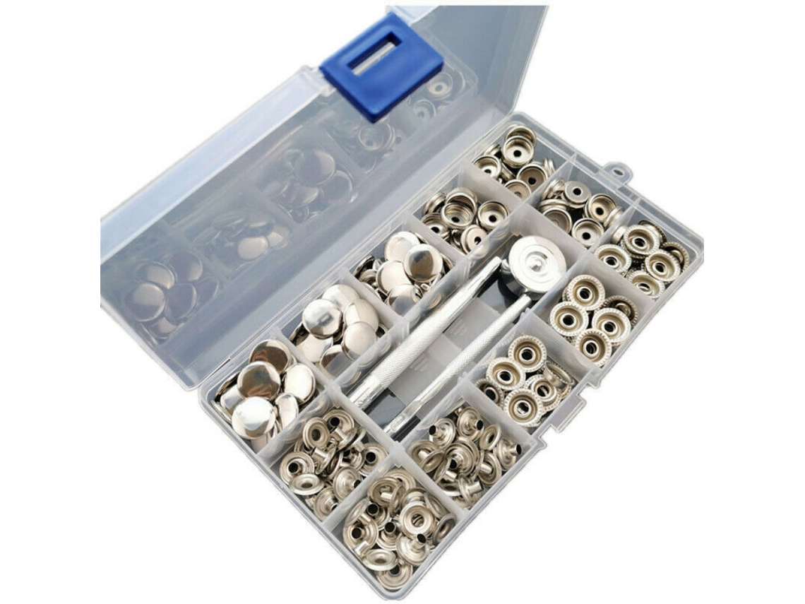 Conjunto De Botões Pressão 203x Em Aço Inoxidável Para Tenda De Lona, Camping, Costura Grátis