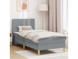 Vidaxl Estrutura Da Cama 90 X 200 Cm Cinzento-claro