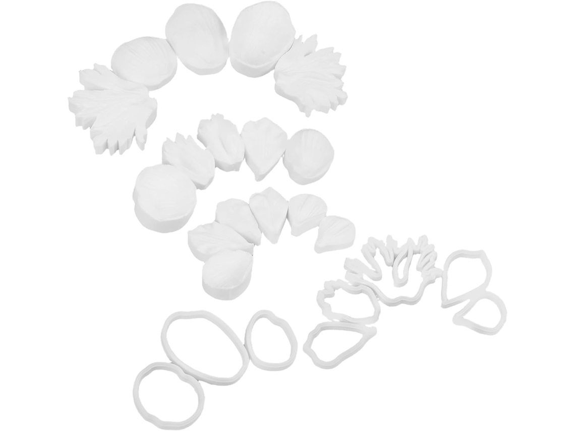2 Conjuntos Molde De Anémona E Folhas, Silicone