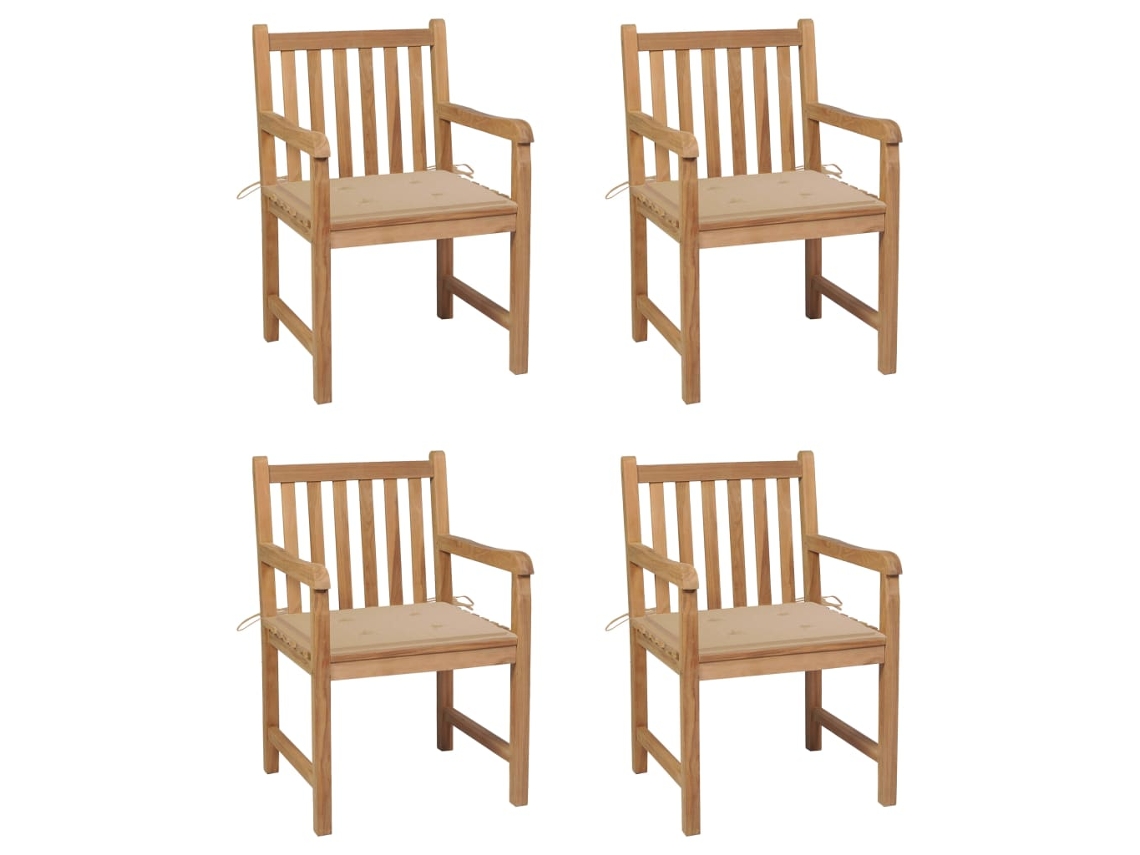 Garden Chair, Garden Chairs Vidaxl Bege Madeira (n/a)