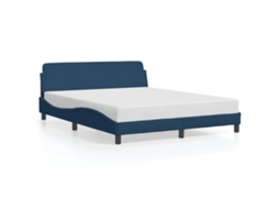 Bed Frame, Bed Frames Vidaxl Azul Tecido (160 X 200 Cm)