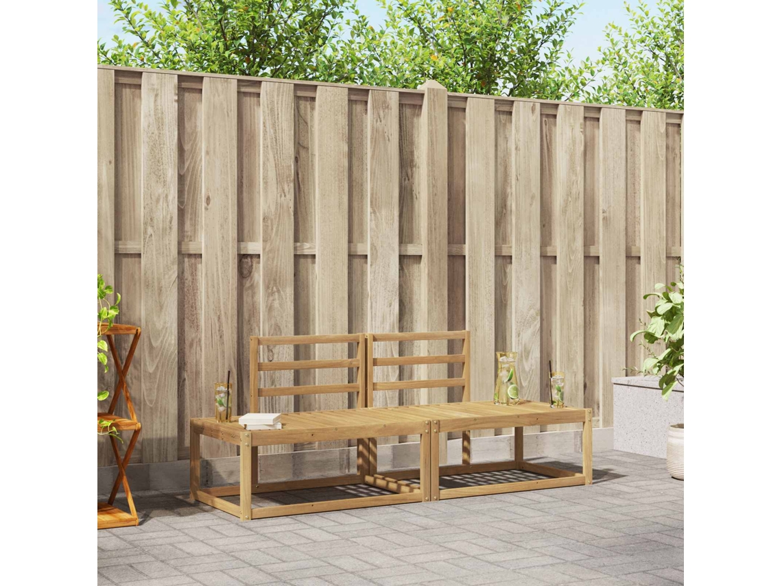 Vidaxl Conjunto De Sofás Para Exterior 2 Unid. Branco