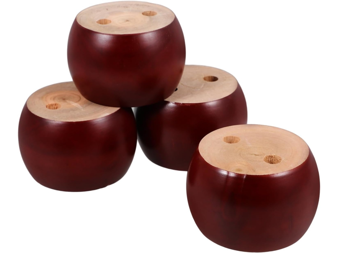 Popetpop Conjunto De 4 Pés Madeira Maciça Para Móveis, Ideais Para Sofá, Armário E Cômoda Fácil Instalação Substituição