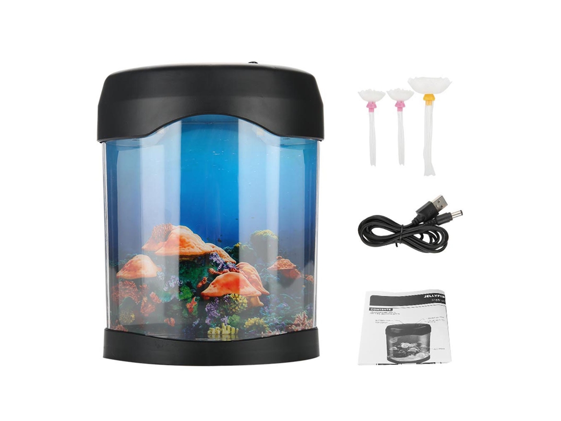 Luz led para aquário mini mesa peixe tanque iluminação muda cor lâmpada noturna usb | S/MARCA