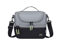 Saco Térmico 15x21x26cm Cinza E Preto Long Week Kasa