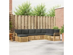Vidaxl Conjunto De Sofás Para Exterior 8 Unid. Branco E Antracite
