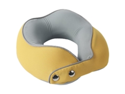 Travesseiro Cervical Portátil Em Espuma Viscoelástica Formato U Para Viagens, Apoio De Cabeça 360° Para Crianças, Amarelo