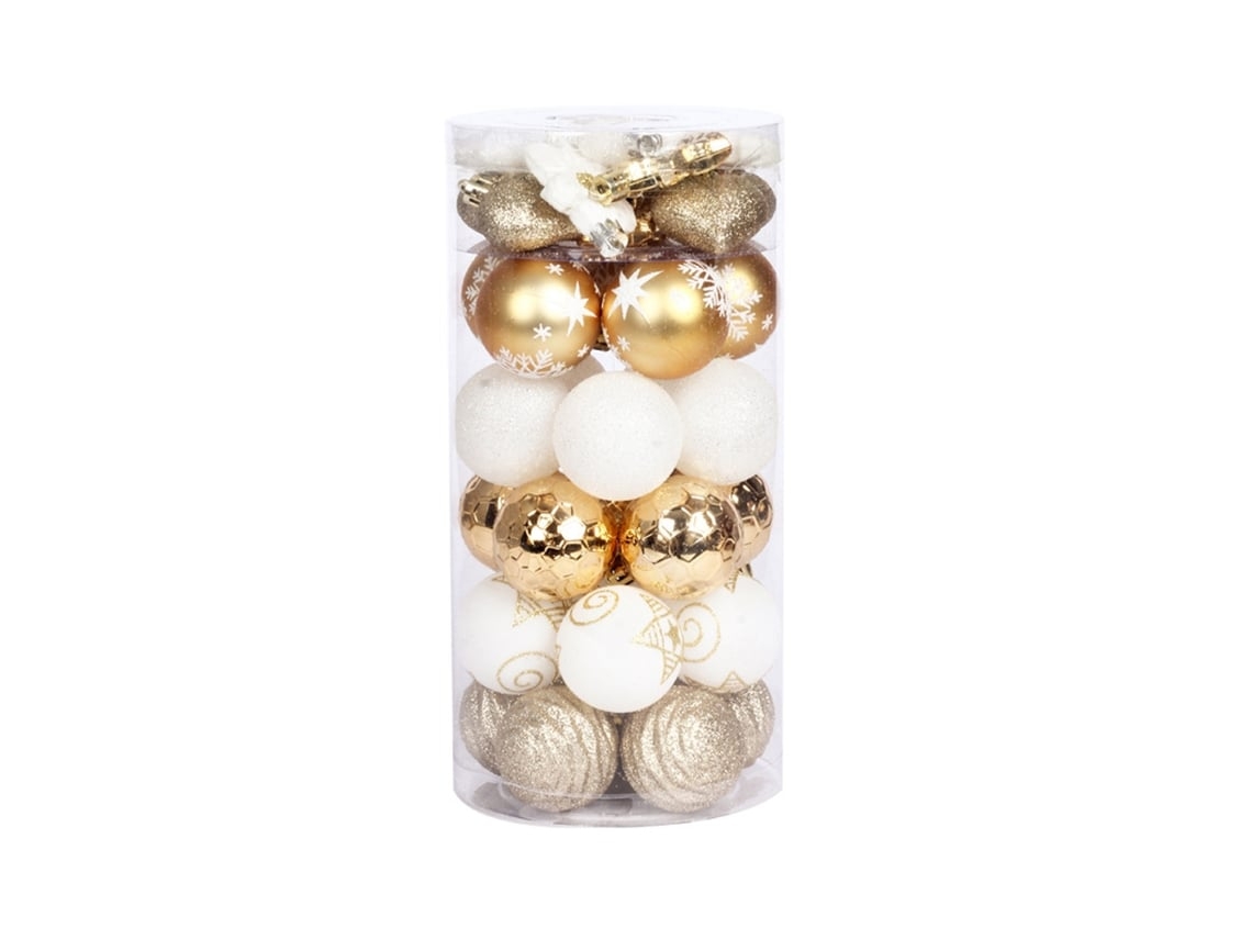 Conjunto de Bolas de Natal Decoradas, Contendo 41 Pinturas com Estrelas, Ideais para Decorar uma Árvore e Festa, Ergonômico, Uso Diário STELASPLEN