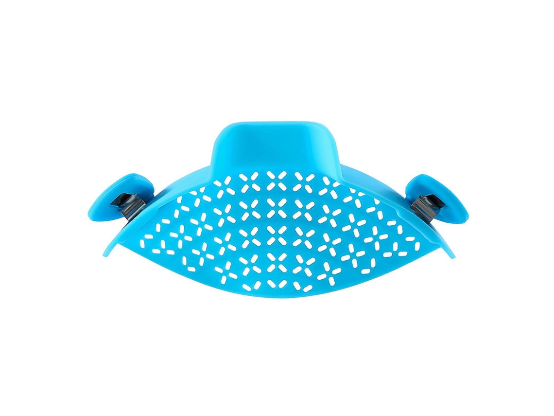 Colador de Silicona Clip para Olla Gadget de Cocina Coladores para Pasta Verduras Carnes Frutas Resistente Al Calor Azul