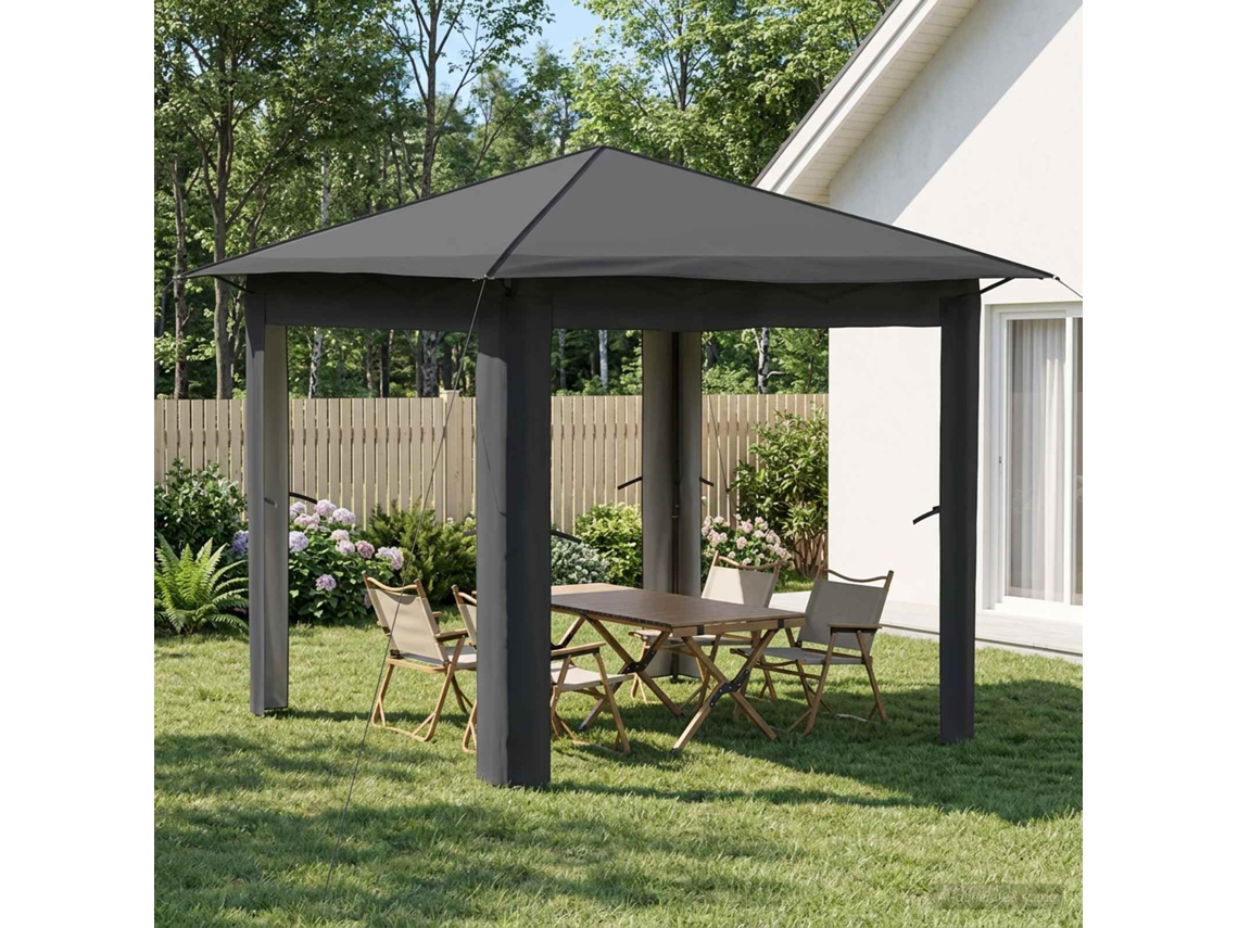 Vidaxl Gazebo Sem Lado 2,6 X 2,6 M Cinzento-claro E Antracite