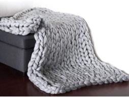 Cobertor De Malha Xadrez Cinza - 100x100 Cm, Cobertor De Malha De Lã Xadrez, Cobertor De Malha De Lã Xadrez Para Cama, Cobertor De Malha