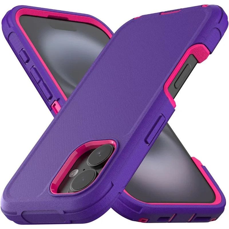 (roxo-avermelhado, Iphone 16 Pro Max) Capa Rígida De Padrão Militar Com Cobertura Total, Resistente E Durável, À Prova De Choque E Poeira.
