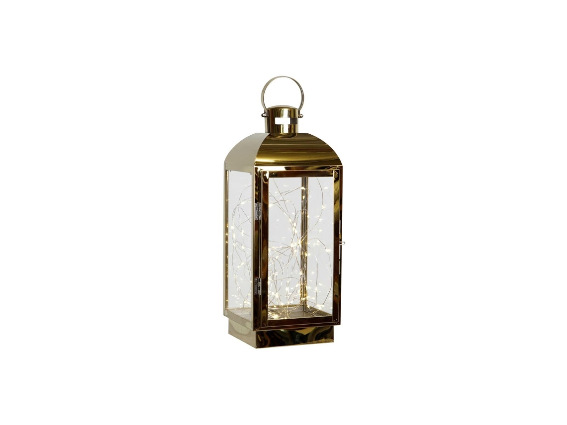 Lanterna DKD HOME DECOR Dourado Aço Inoxidável 15 X 14 X 36 Cm