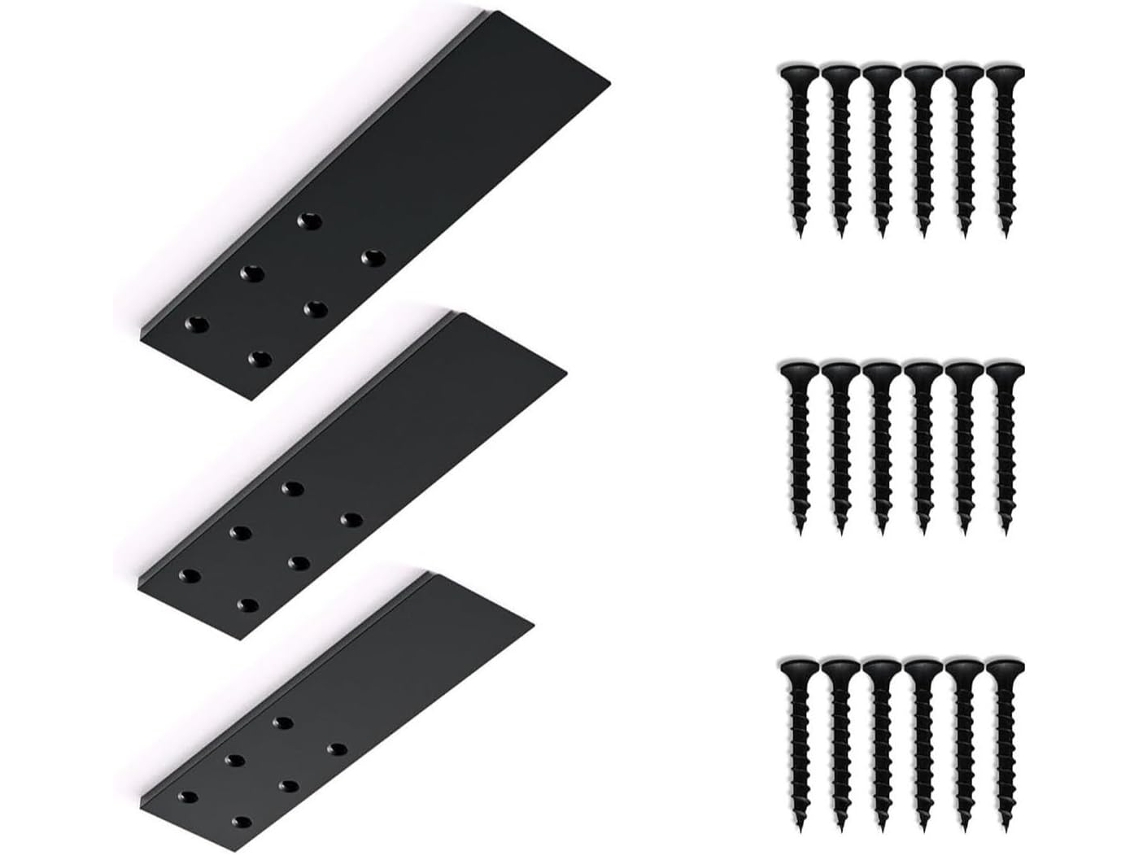 Suporte De Parede Invisível Em Aço Para Prateleira, Design Compacto Que Economiza Espaço, Ideal Para Armários, Bancadas
