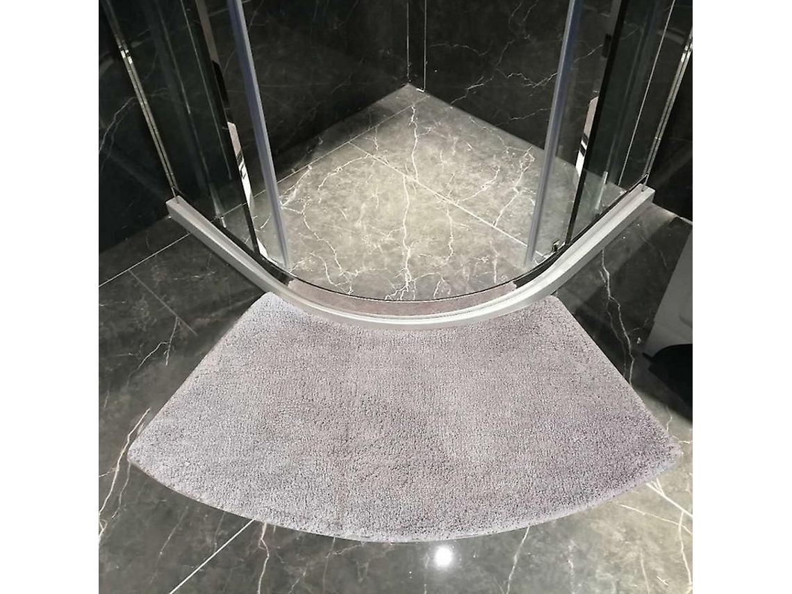 Alfombra De Baño Curvo 2025 Antideslizante Absorbe Rápido Suave Lavable A Máquina Semicurcular