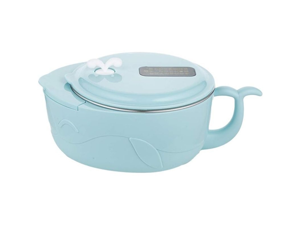 Bandeja elétrica para bebês com sensor de temperatura e ventosa antiderrapante, recipiente térmico para alimentos infantis.