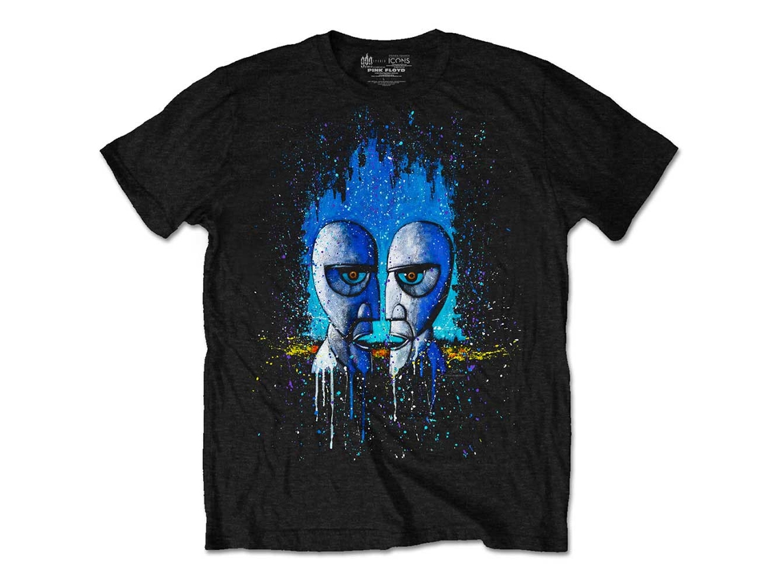 T-Shirt ROCK OFF Pink Floyd - Division Bell Drip Preto (Tamanho: L)
