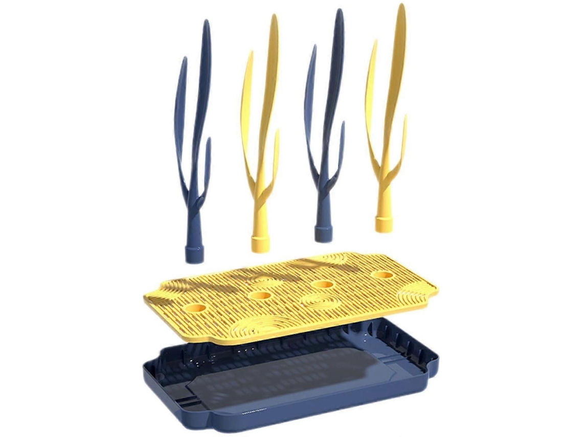 Escorredor De Mamadeiras Com Bandeja Coletora De Gotas Para Secagem Rápida E Proteção Contra Arranhões, Ideal Para Viagens.
