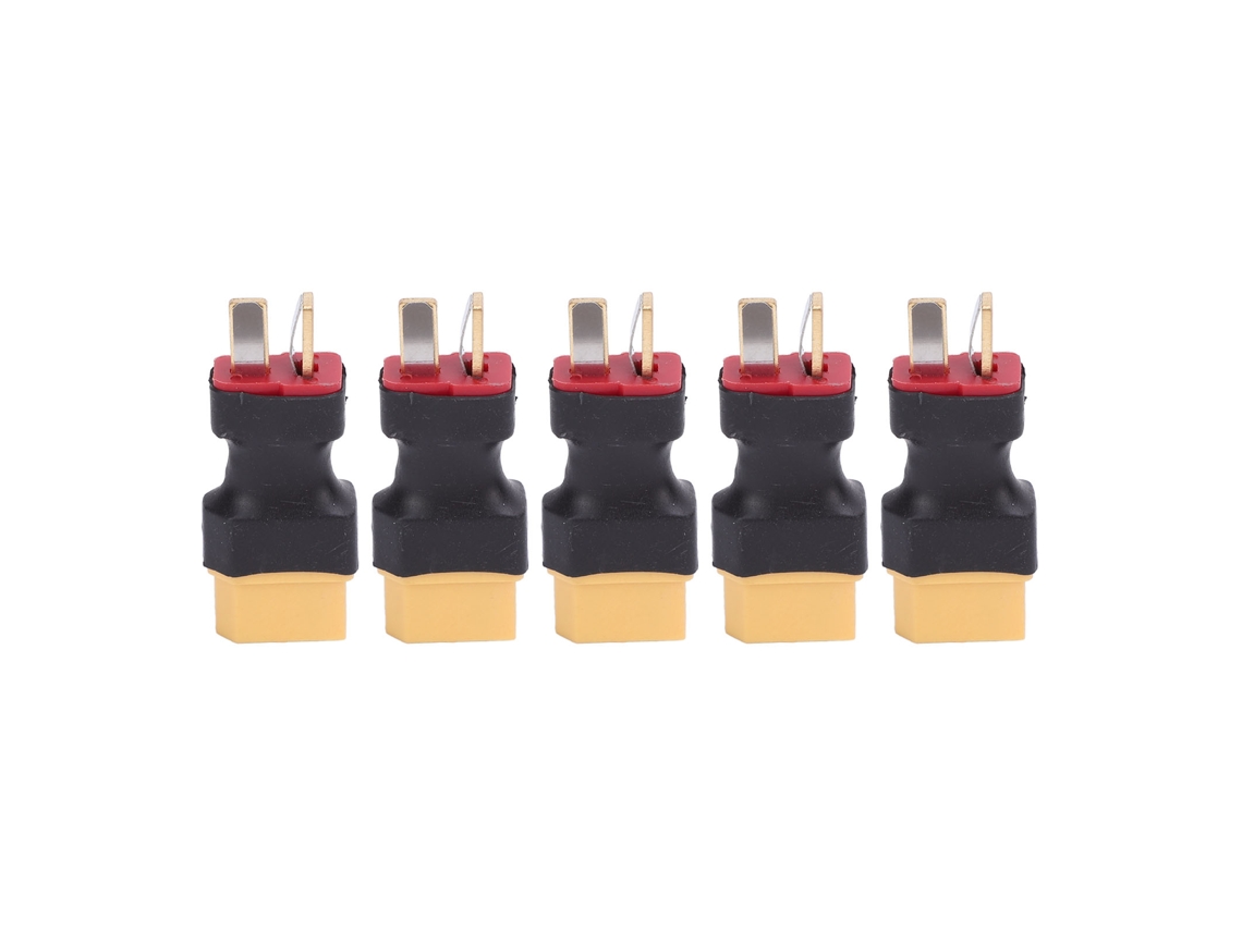 5pcs Adaptador Conector Xt60 Para Plug T Bateria Para Carregador Esc Porta Macho Conversão Para Carro Rc