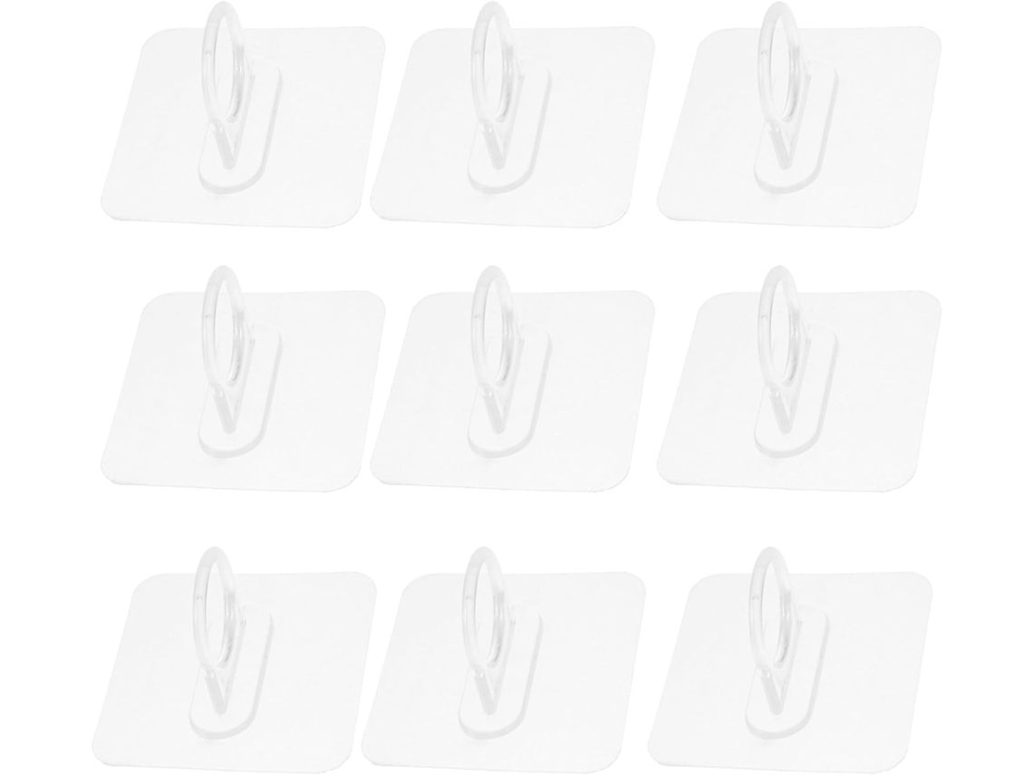 Conjunto De 10 Ganchos Adesivos De Parede, Sem - Design Funcional