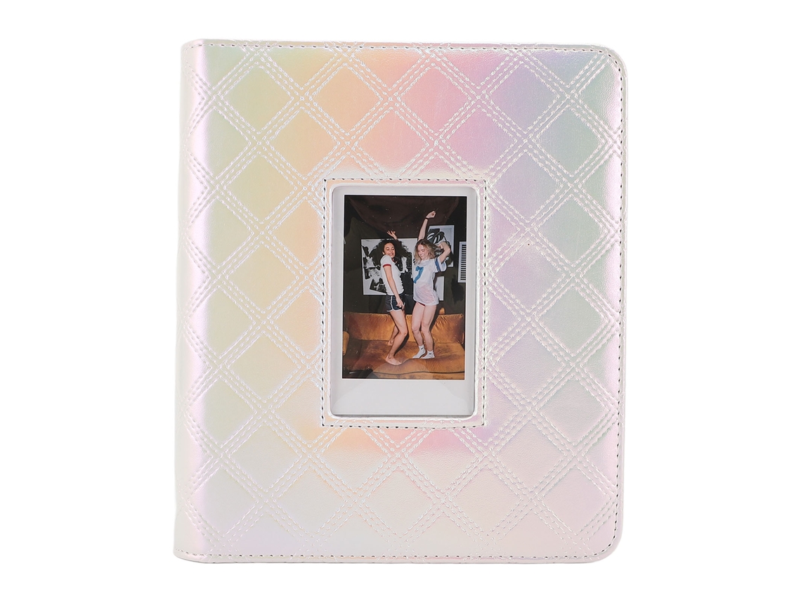 Álbum De Fotos 36 Páginas 288 Y 1 Bolsillo Cubierta De Cuero Pu Forro Impermeable Pvc Para Tarjetas Entradas Color Blanco