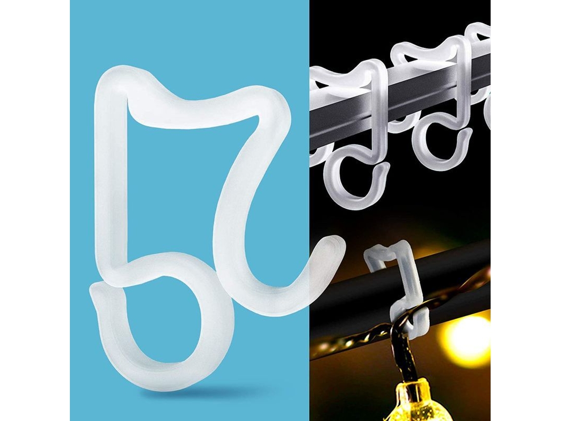 Clips para Luzes de Natal Nova Line, resistentes ao clima, ao ar livre, 100 unidades | S/MARCA