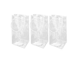 Pacote com 3 bolsas térmicas portáteis para vinho, bolsa térmica de PVC com alça para champanhe, cerveja e vinho (Slowmoose)