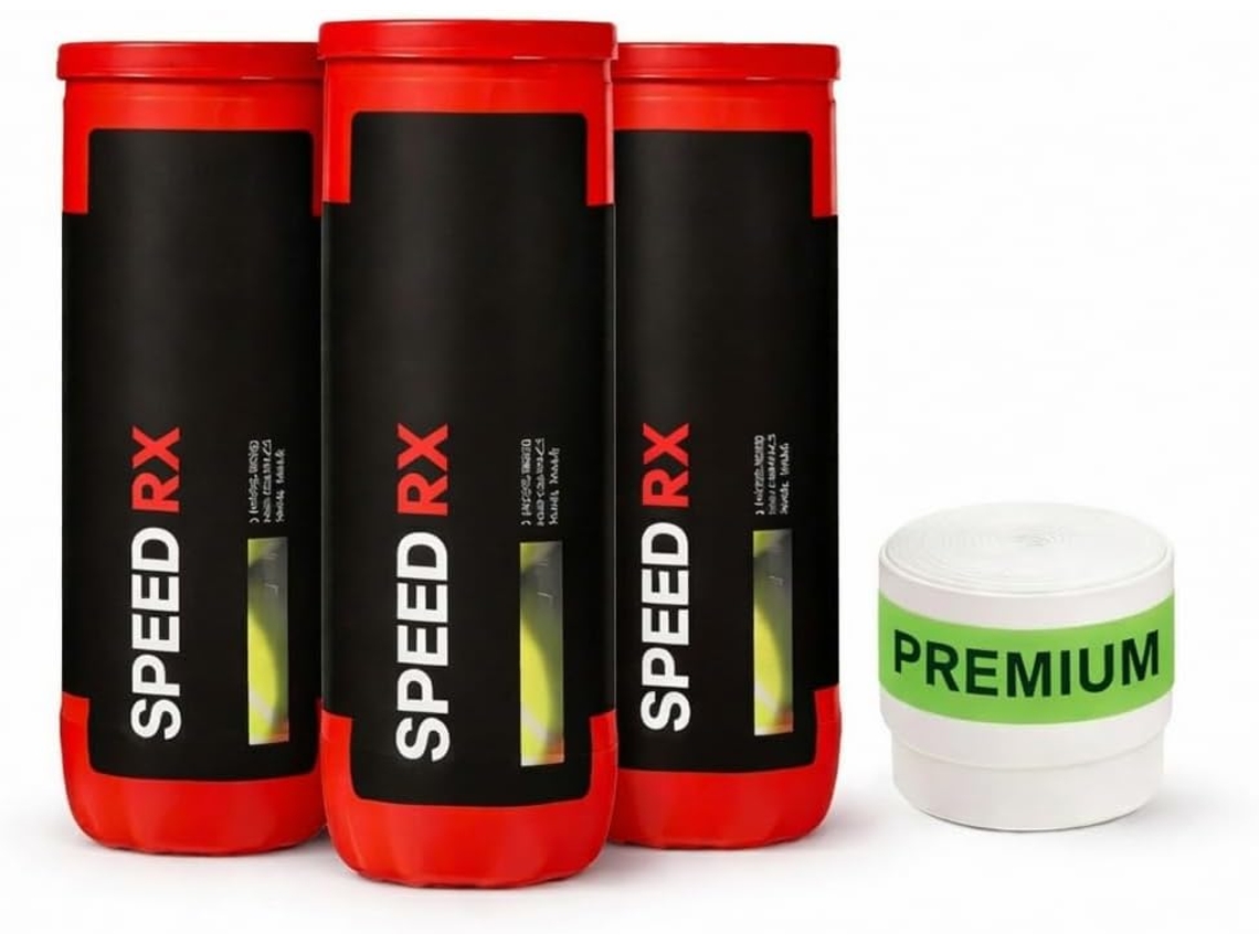 Pro-elite Pack De Pelotas De Pádel E Overgrip Com Alta Durabilidade E Controlo