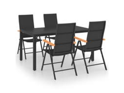 Dining Set, Dining Sets Vidaxl Preto Rattan / Vime (n/a)