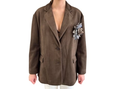 Blazer Fantasia De Mulher Dixie Fiore In Castanho (tamanho Único)