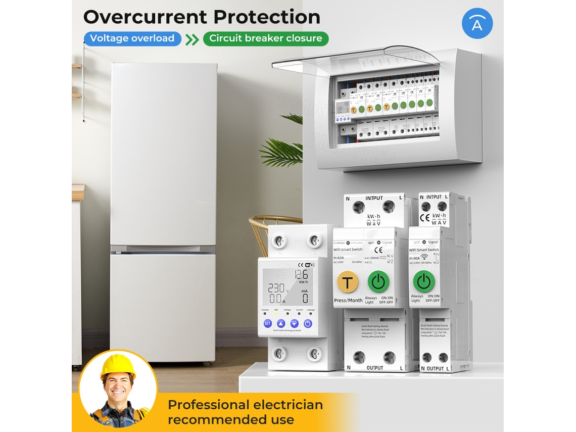 Protector Automático De Cierre Inteligente Tuya Wifi Control App Alexa