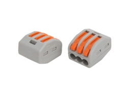 Conector De Terminal Com Mola Pct-213, 15 Unidades, 3 Vias Para Cabos