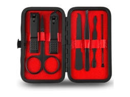 Kit de Manicure e Pedicure 7 Peças com Estojo de Couro Presente