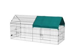 Recinto Pequenos Animais com Cobertura 4 Portas Verde Preto