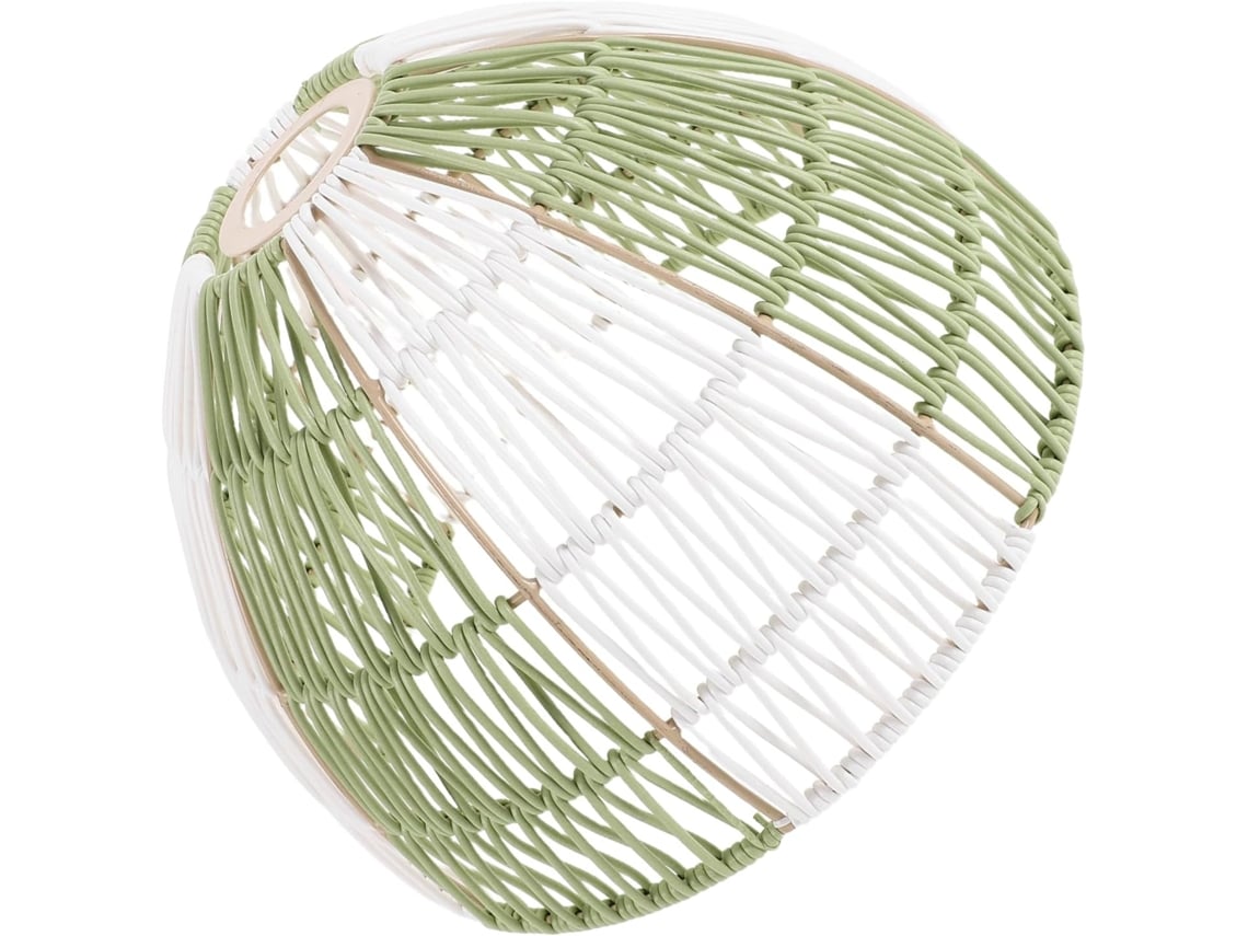 Luminária de Teto Suspensa de 30 Cm em Rattan Sintético Trançado À Mão, Leve e Resistente, Decoração Boêmia para Sala de Estar. SFUSHOS