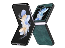 Capa Dobrável De Couro Com Padrão Retrô Junsunmay Para Samsung Galaxy Z Flip6