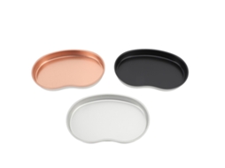 Bandeja De Unhas De Aço Inoxidável Oval Para Maquiagem, Bijuterias E Decoração De Mesa - Preto, Prata, Ouro Champagne