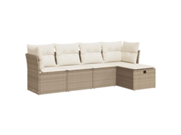 Garden Sofa Set, Garden Sofa Sets Vidaxl Bege Rattan / Vime (n/a)