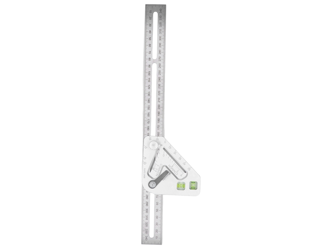 Régua Triangular Para Marcenaria Com Nível De Bolha, Prateada, Flexível E Durável(1 Unidade)