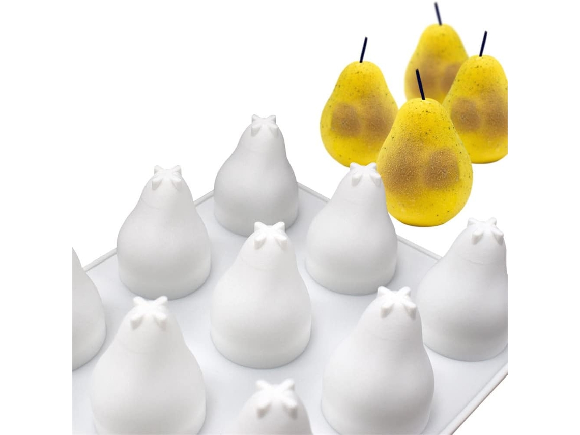 Molde De Silicone 3d Em Forma De Pera Para Doces, Mousses E Tartas