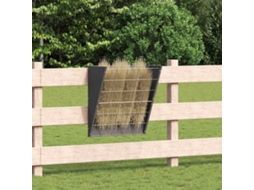 Vidaxl Comedouro Suspenso De Feno Preto 61 X 33 X 66 Cm 5 Kg