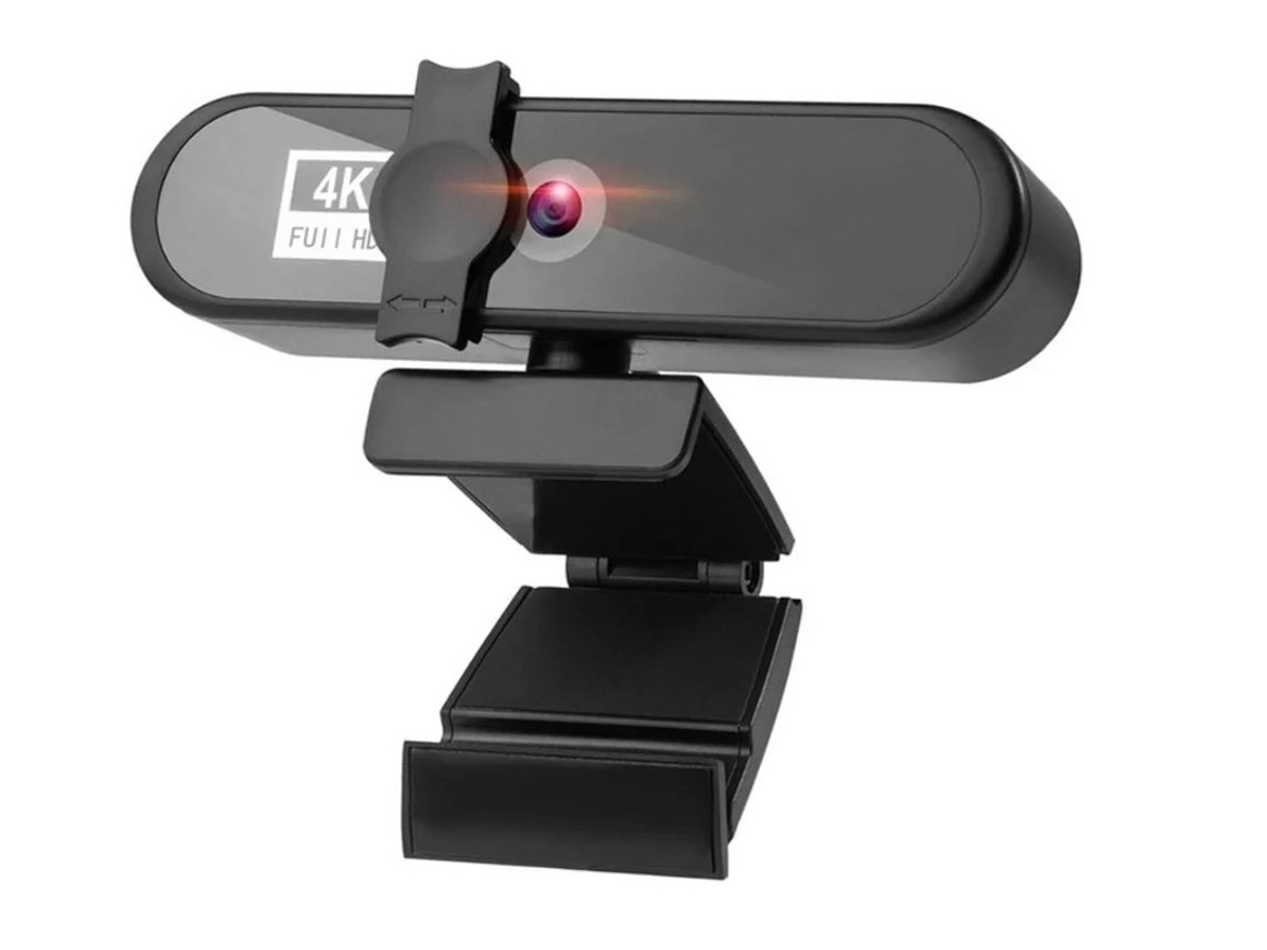 Webcam Full HD 1080P para PC, Laptop, Gravação de Vídeo, Lente de Foco Automático, Câmera Web com Microfone, Preta