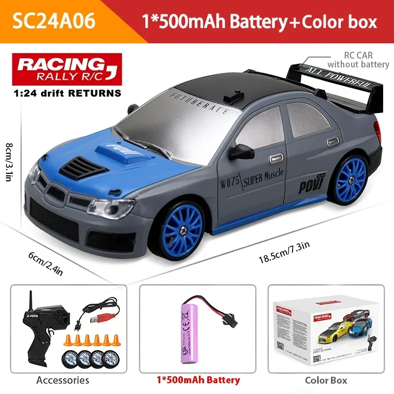(sc24a06) Carro De Brinquedo De Corrida 4x4 De Alta Velocidade Com Controle Remoto Para Drift 2.4g