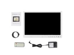 Lurelia Moldura Digital 13 Polegadas Tátil Sensor Movimento Despertador Calendário Branco