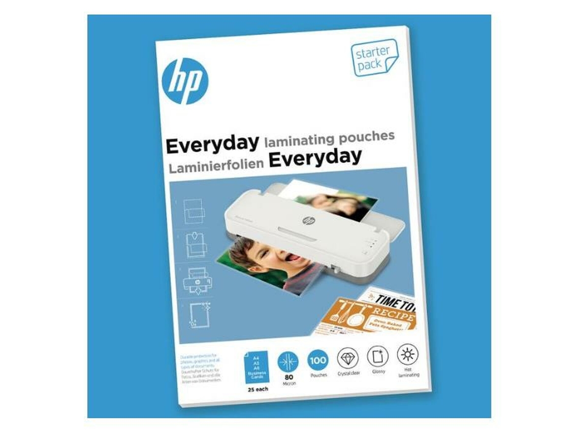 Lâminas para Plastificar HP Everyday 100 Unidades