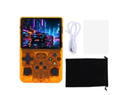 Console de jogos portátil retrô com tela 3.5 polegadas 640x480 e bateria 3500mah RK3326 S/MARCA
