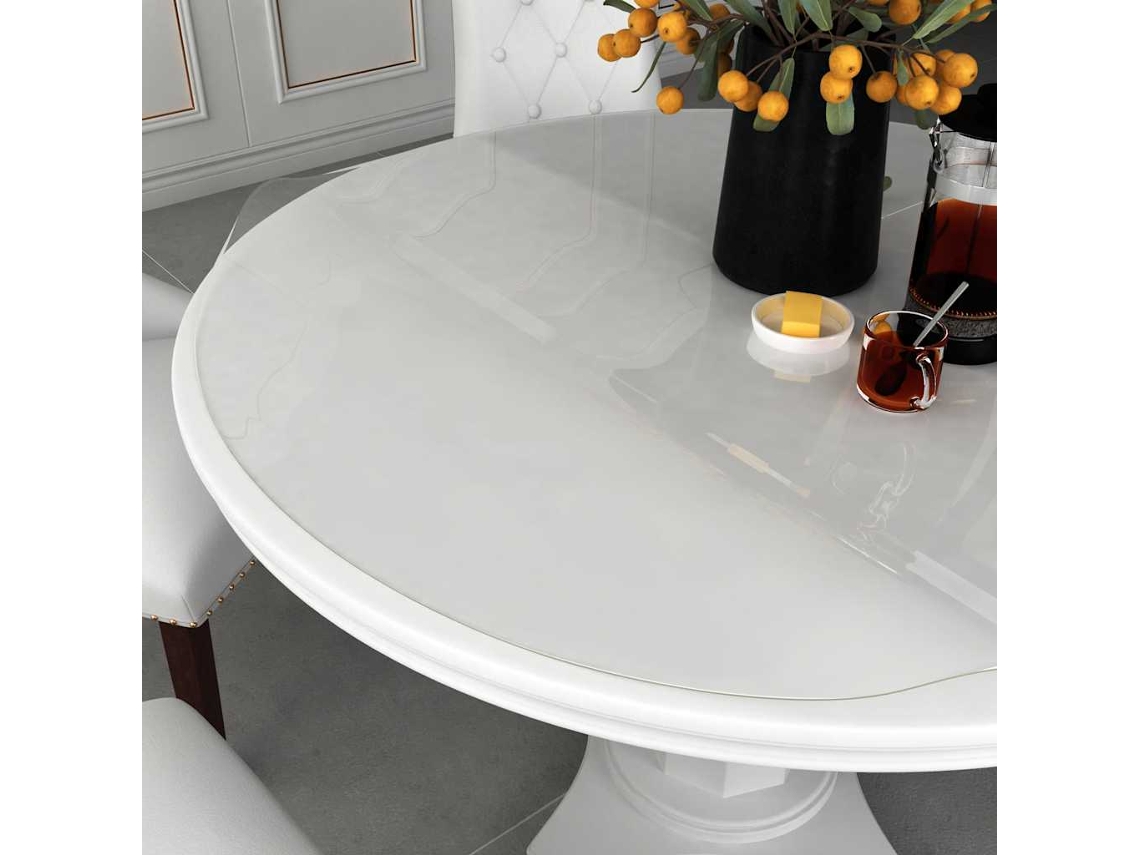 Vidaxl Protetor De Mesa Ø 70 Cm 1,6 Mm Pvc Transparente